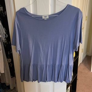 Blue peplum top
